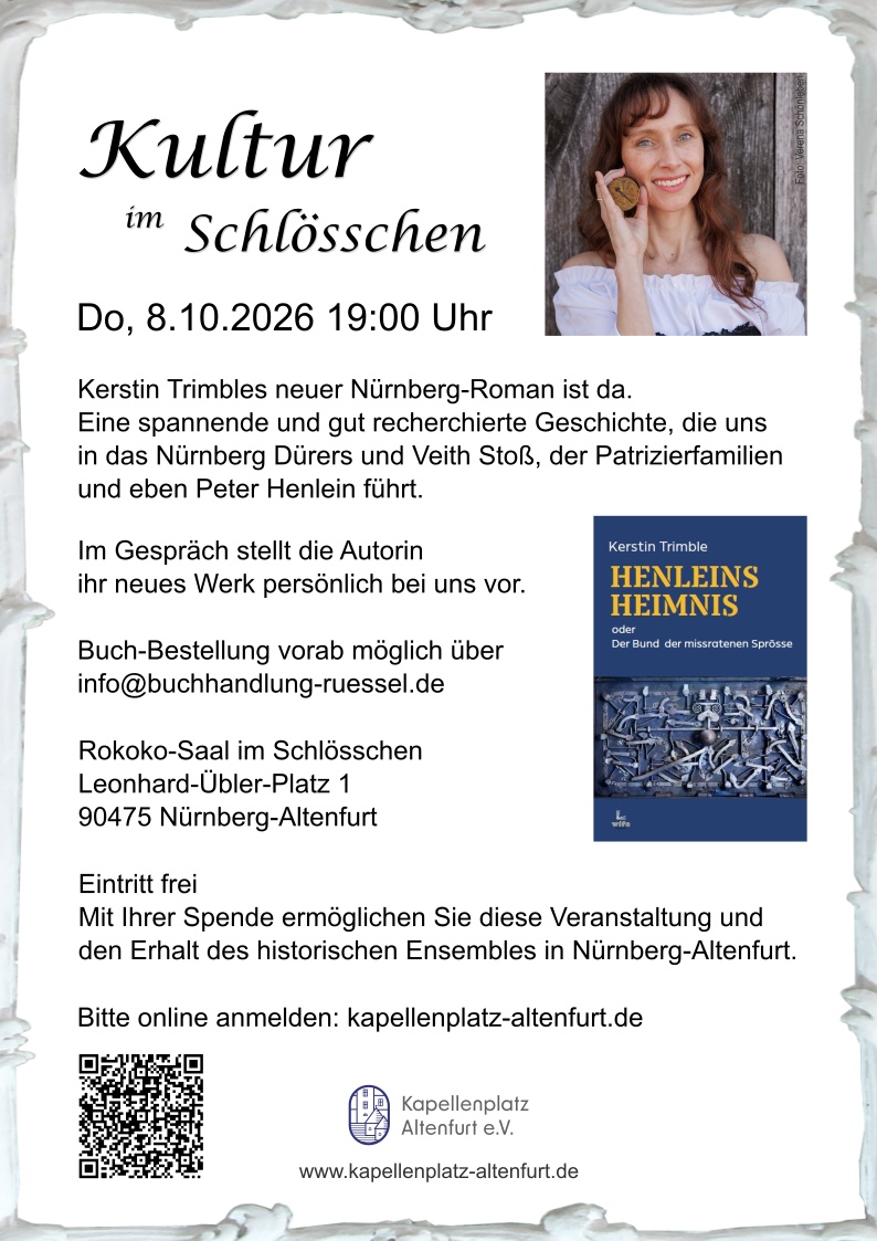Lesung und Gespräch mit Kerstin Trimble: Henleins Heimnis, oder der Bund der missratenen Sprösse